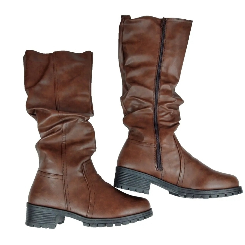 Olivia Miller Women's Slouchy Knee High Riding Boot  Brown 7 NWOT